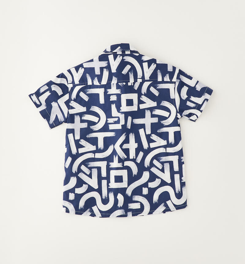 Camicia per bambino BIANCO-NAVY-6CAM