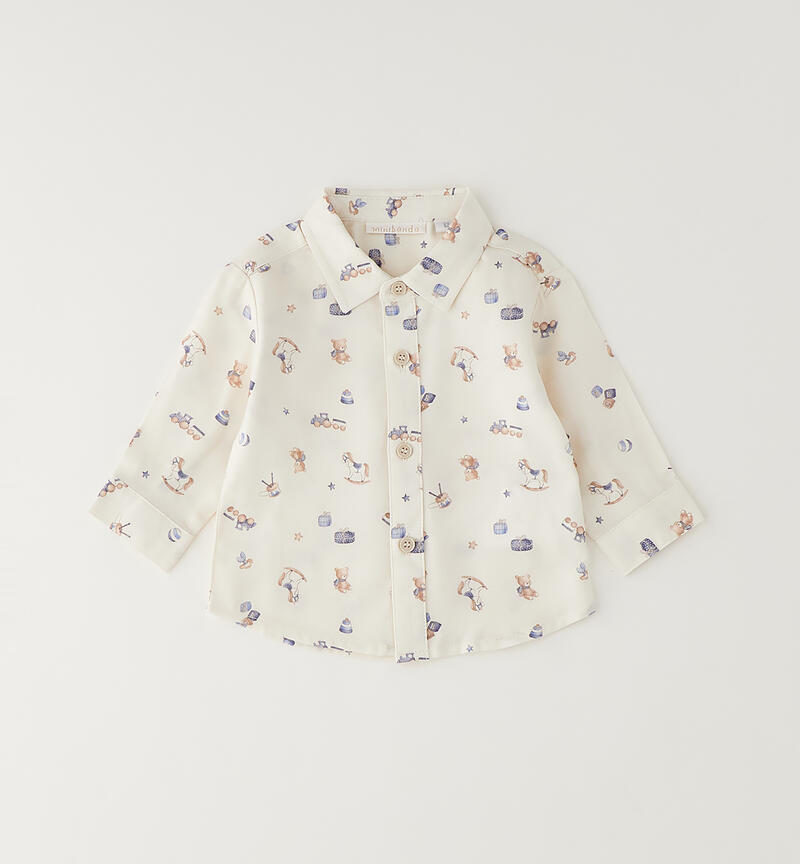 Camicia per neonato BEIGE-AZZURRO-6CFD