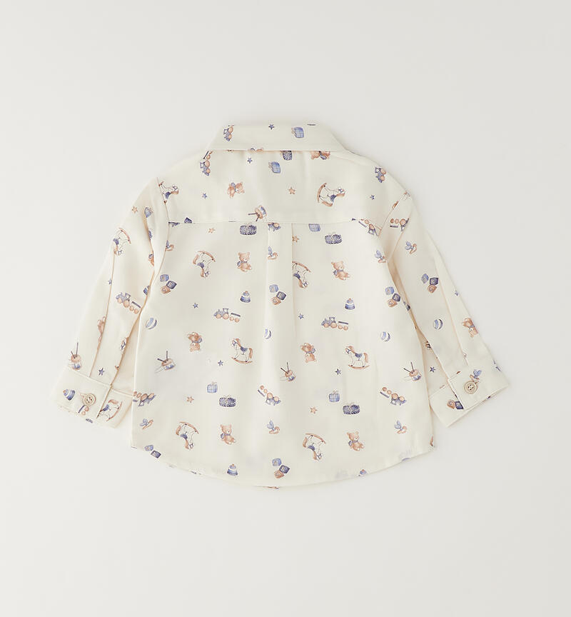 Camicia per neonato BEIGE-AZZURRO-6CFD