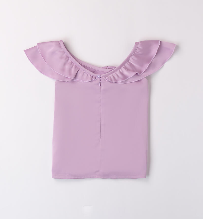 Girls' floral shirt LILAC-3323