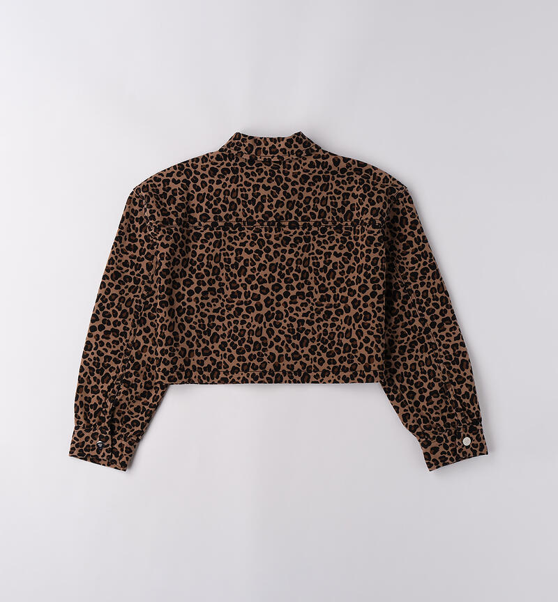 Camicia per ragazza MARRONE-NERO-6BRW
