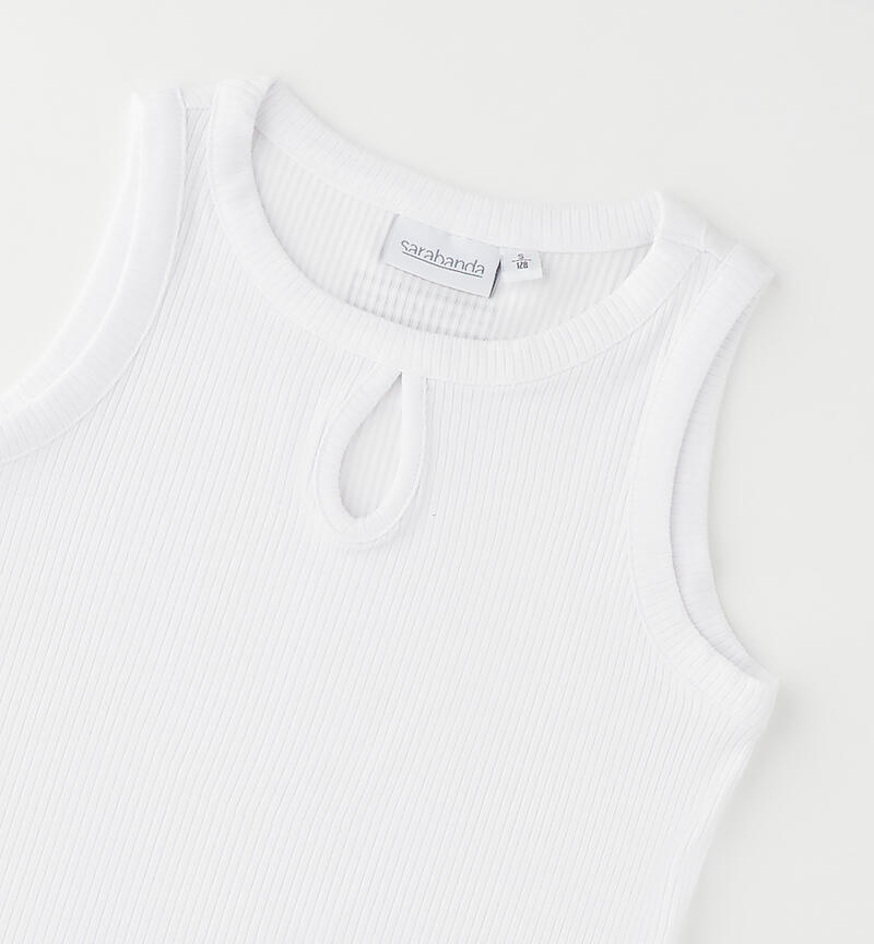 Sarabanda girls' tank top BIANCO-0113