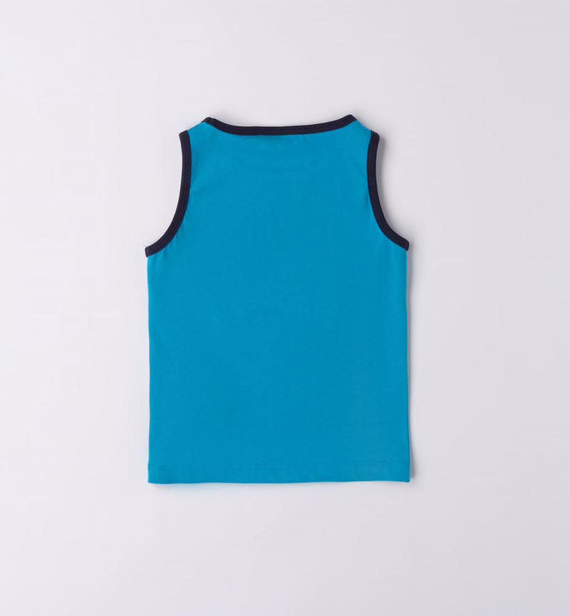 Sarabanda beach vest top for boys from 9 months to 8 years TURCHESE-4033