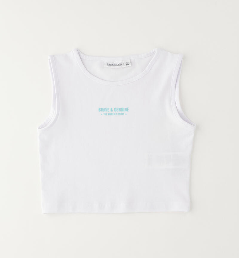 Canotta Sarabanda ragazza BIANCO-0113