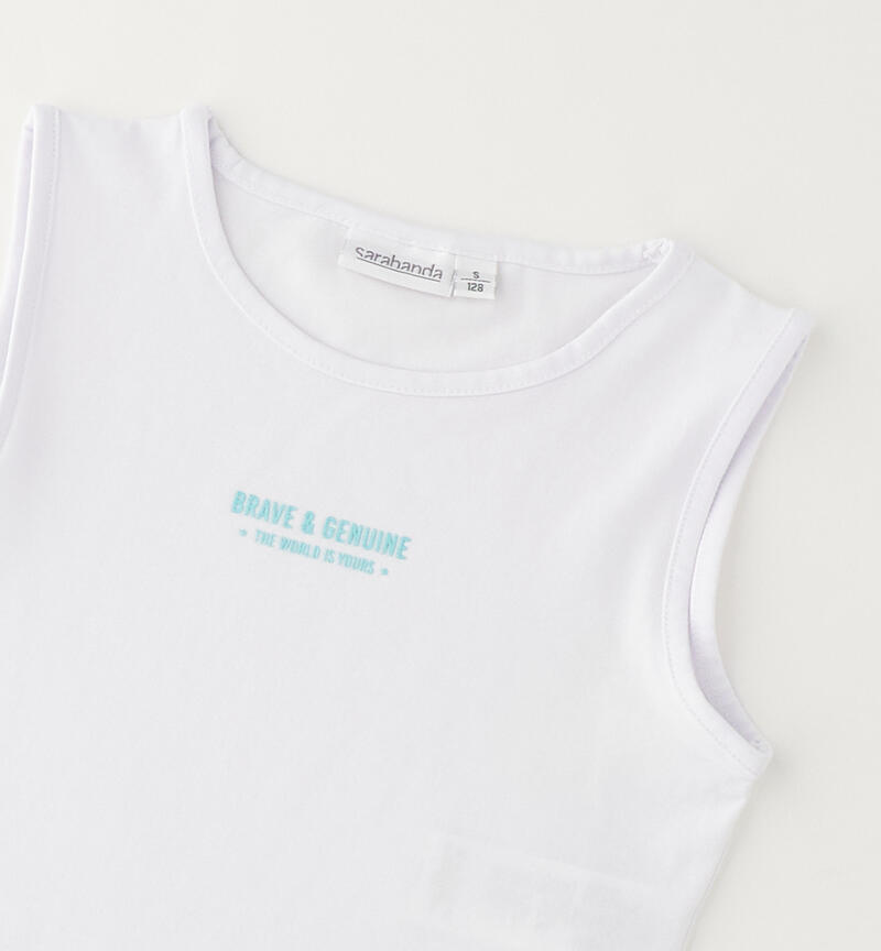 Canotta Sarabanda ragazza BIANCO-0113
