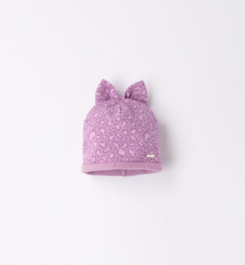 Sarabanda fleece hat for girls from 9 months to 8 years LILLA-LILLA-6K02