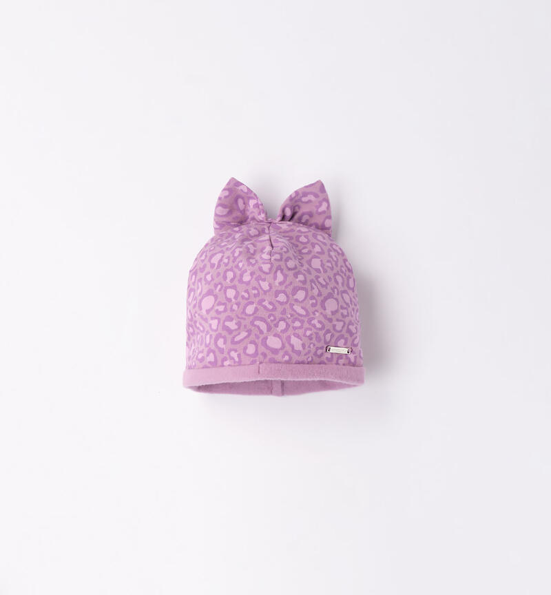 Cappellino animalier per bambina da 9 mesi a 8 anni Sarabanda LILLA-LILLA-6K02