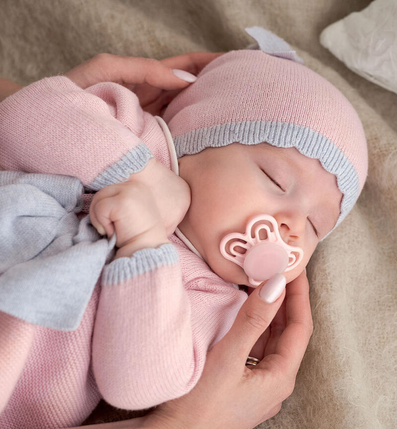 Baby Girl Wool and Cotton Hat PINK-2714