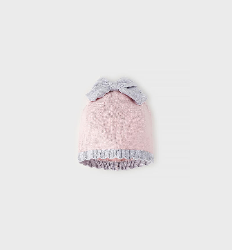 Baby Girl Wool and Cotton Hat PINK-2714