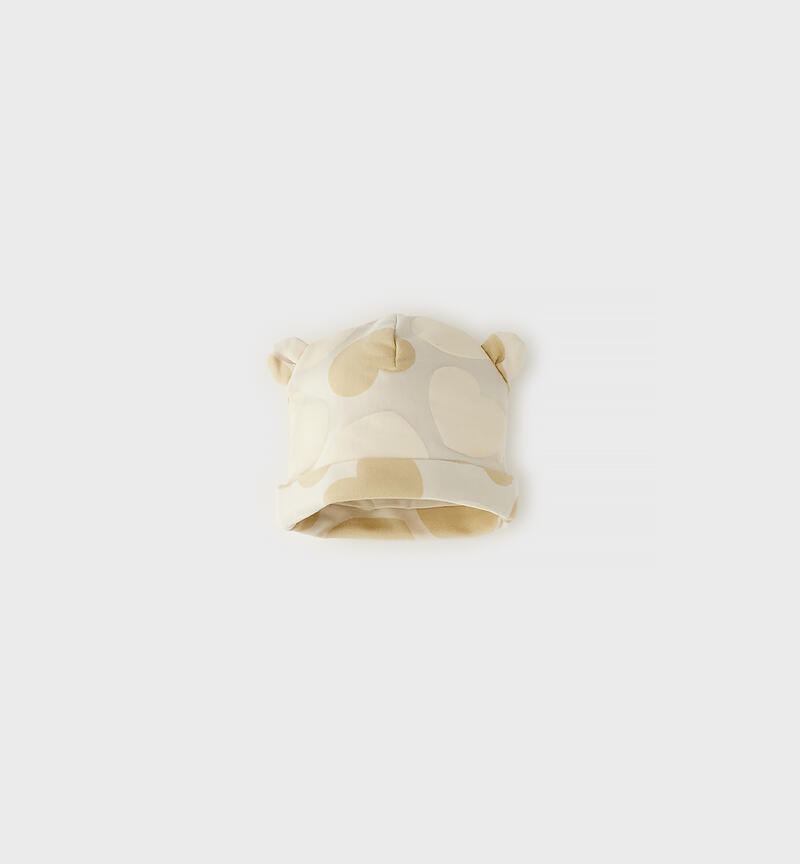 Baby girl cotton hat BEIGE-MULTICOLOR-6CEW