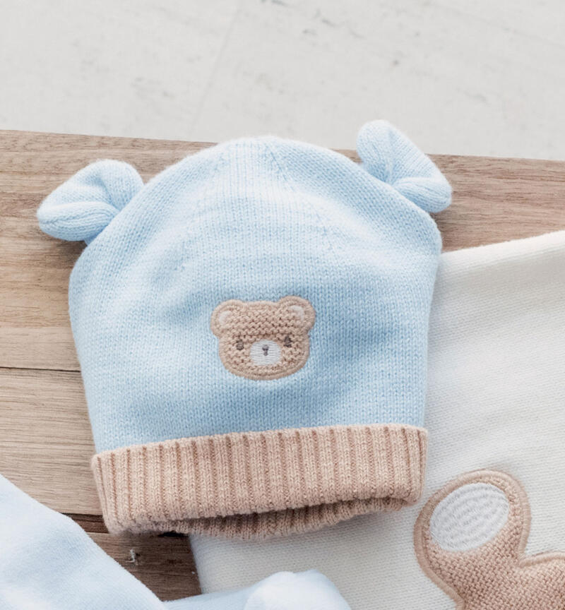 Cappellino per neonato AZZURRO-3631