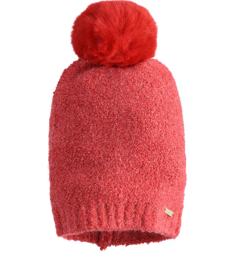 Sarabanda girl's knit hat from 9 months to 8 years ROSSO-2253