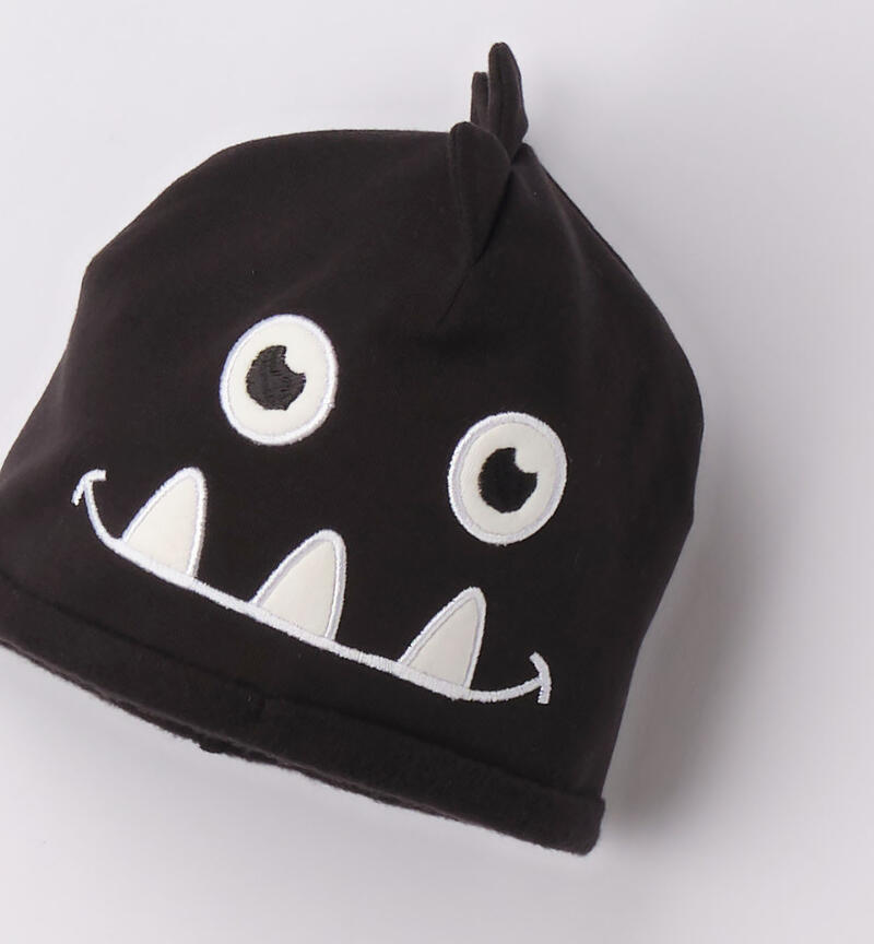 Sarabanda hat with spines for boys from 9 months to 8 years NERO-0658