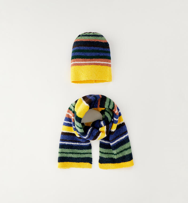 Cappello e Sciarpa bambino GIALLO-1614