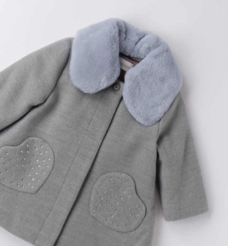 Cappotto per bambina GRIGIO MELANGE-8967