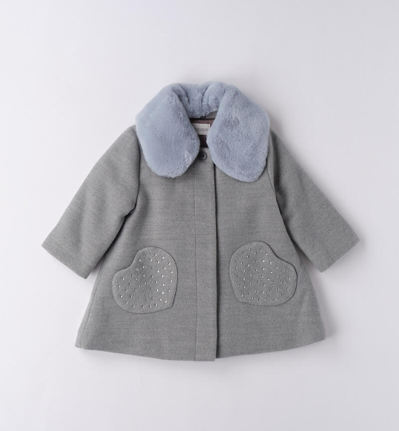 Cappotto per bambina GRIGIO MELANGE-8967