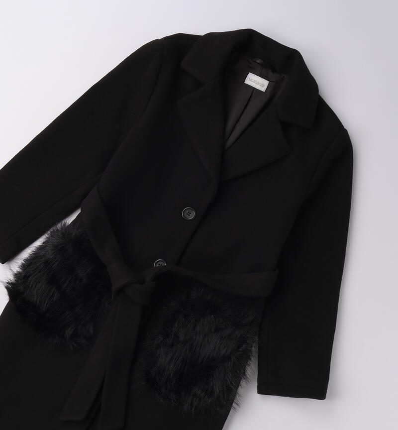Cappotto per ragazza NERO-0658
