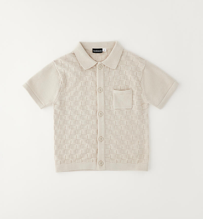 Cardigan 100% cotone bambino  ECRU'-0432