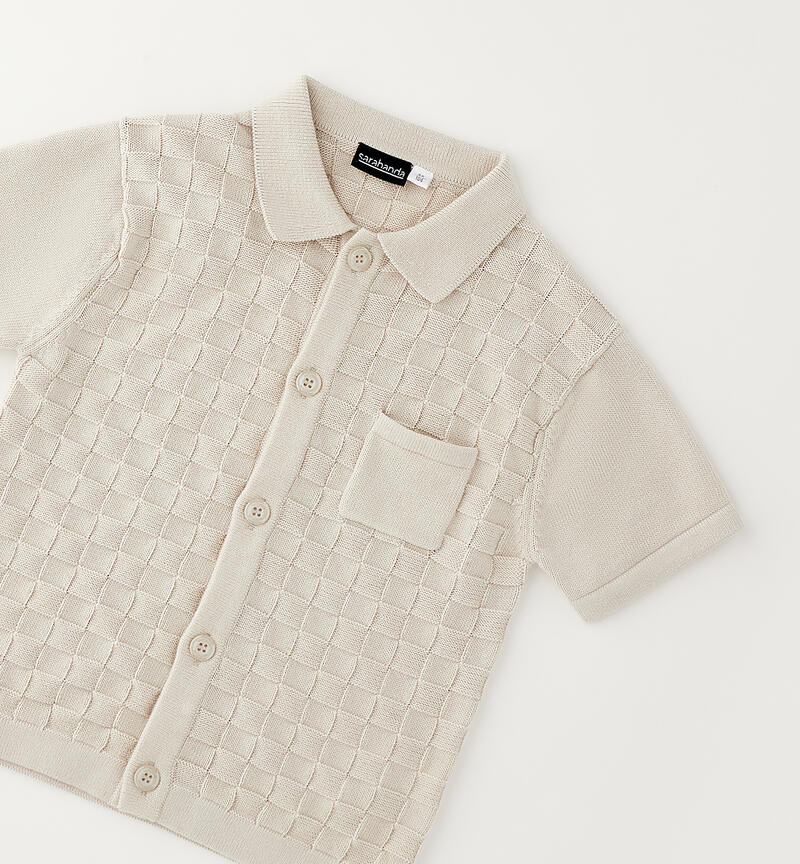 Cardigan 100% cotone bambino  ECRU'-0432