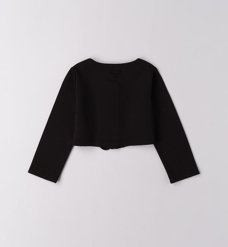 Girl's cardigan with ruffles NERO-0658