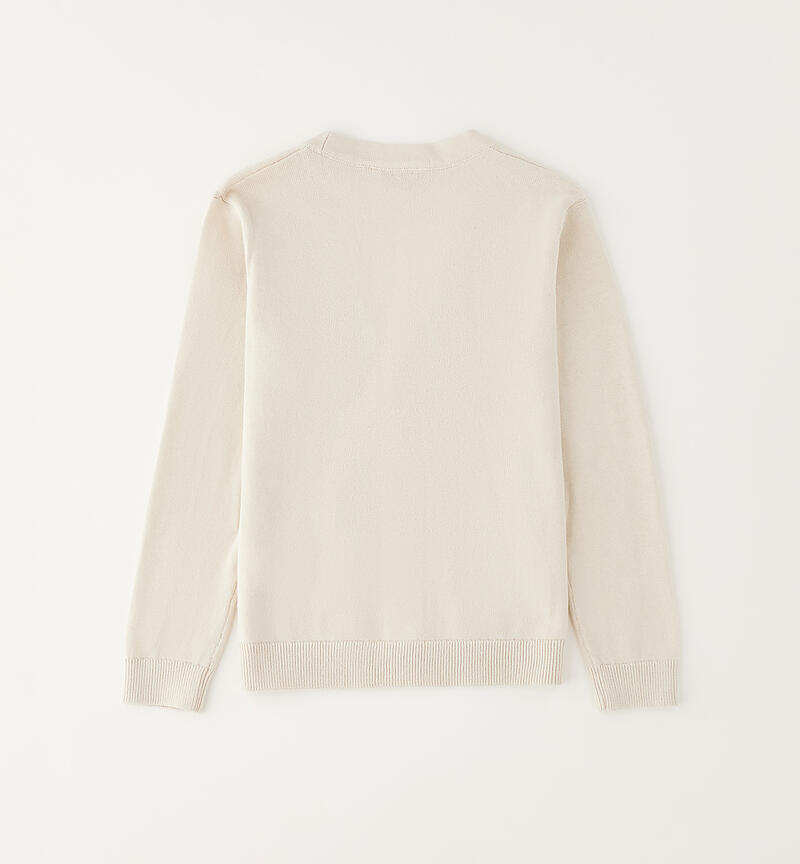 100% cotton children's cardigan ECRU'-0432