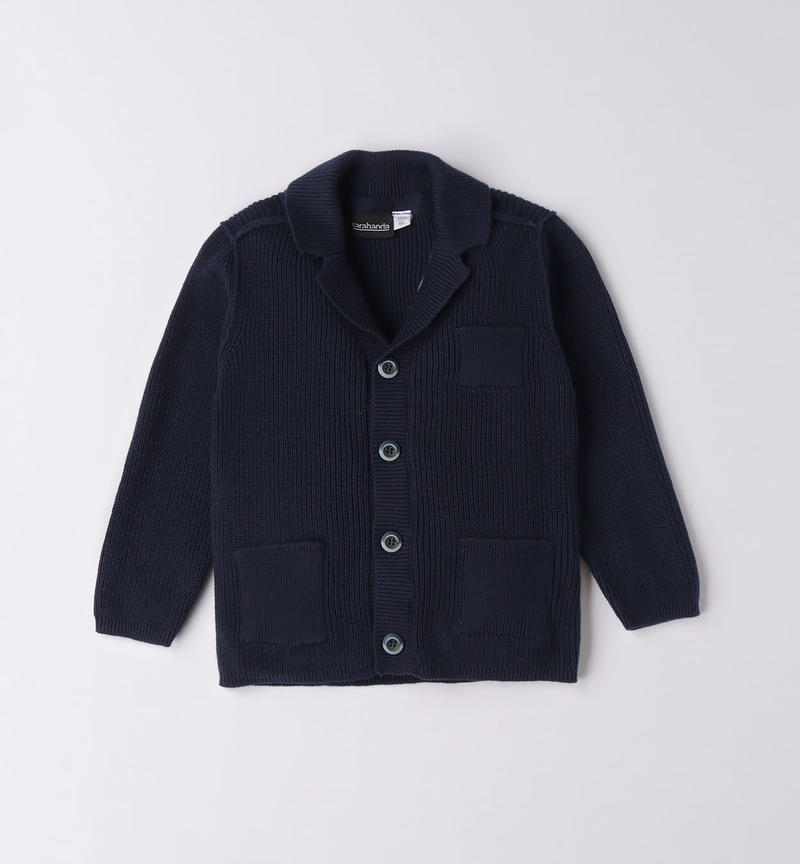 Sarabanda cardigan for boys from 9 months to 8 years NAVY-3854
