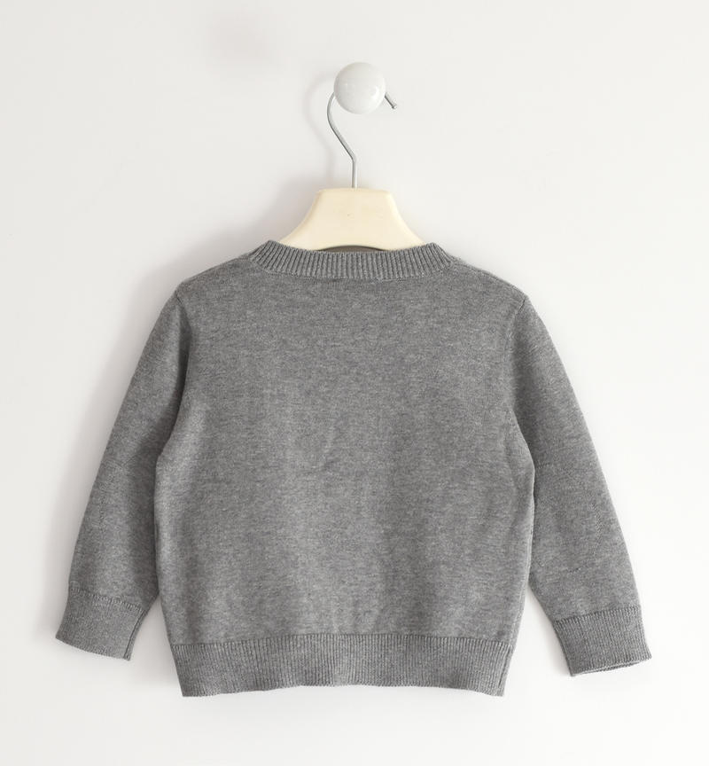 Sarabanda boy s knit cardigan from 9 months to 8 years GRIGIO MELANGE-8967