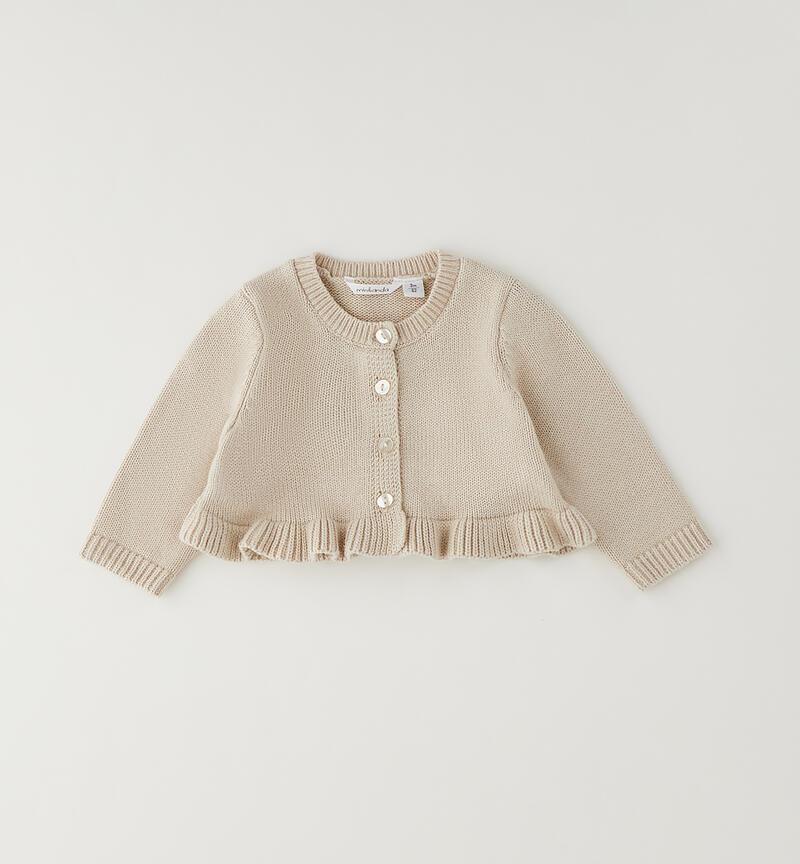Newborn baby girl cardigan BEIGE-0434