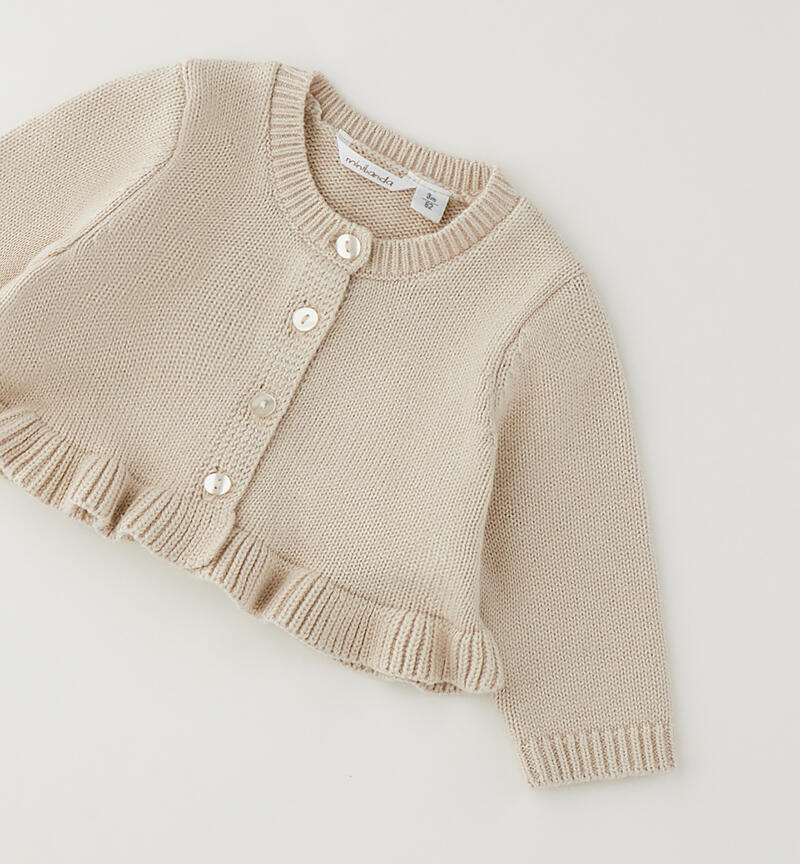 Newborn baby girl cardigan BEIGE-0434