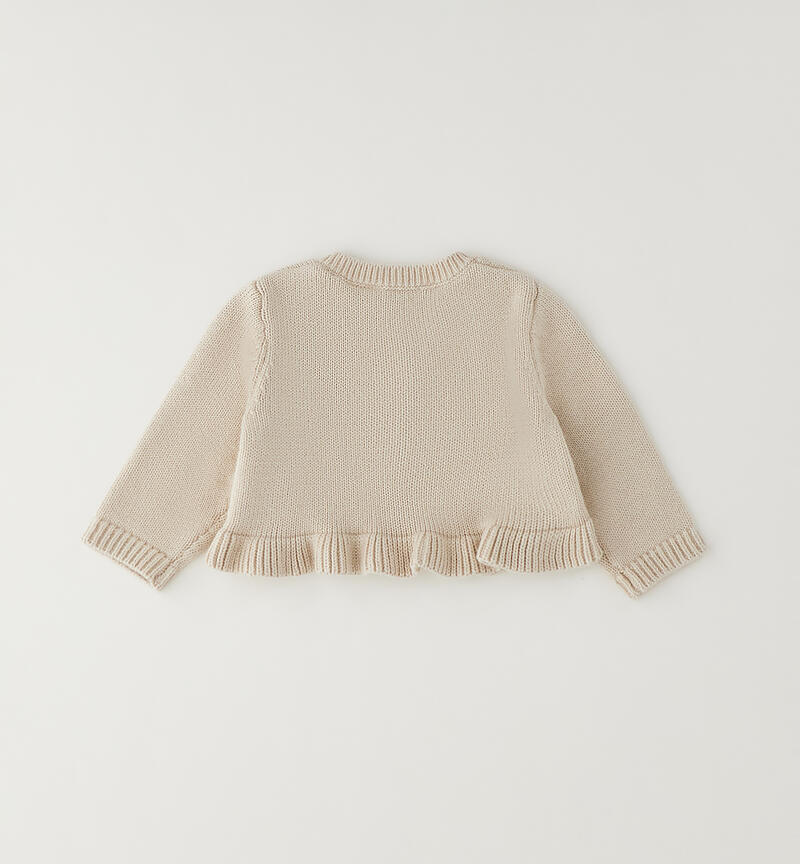 Newborn baby girl cardigan BEIGE-0434