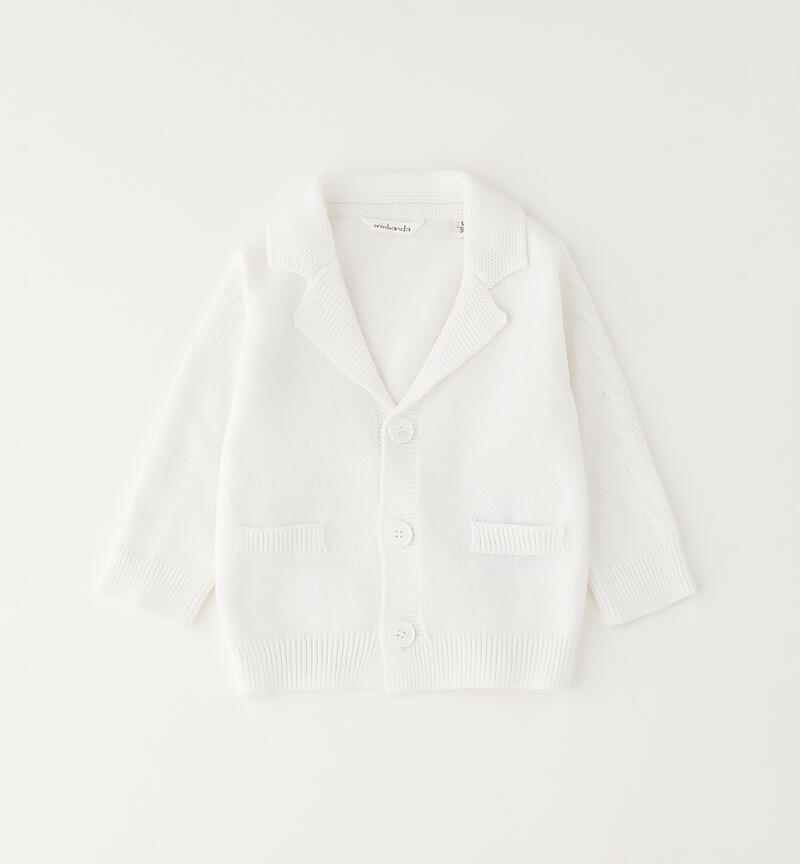 Minibanda baby cardigan BIANCO-0113