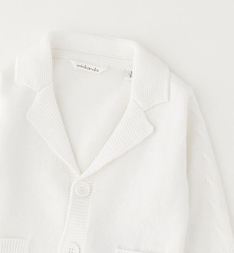 Minibanda baby cardigan BIANCO-0113