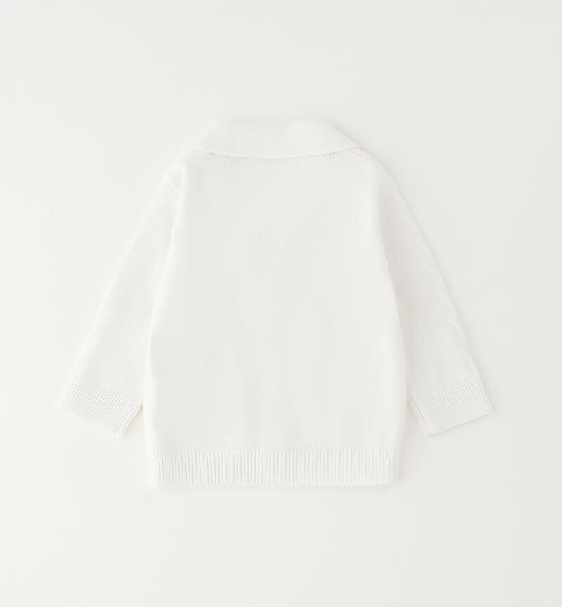 Minibanda baby cardigan BIANCO-0113