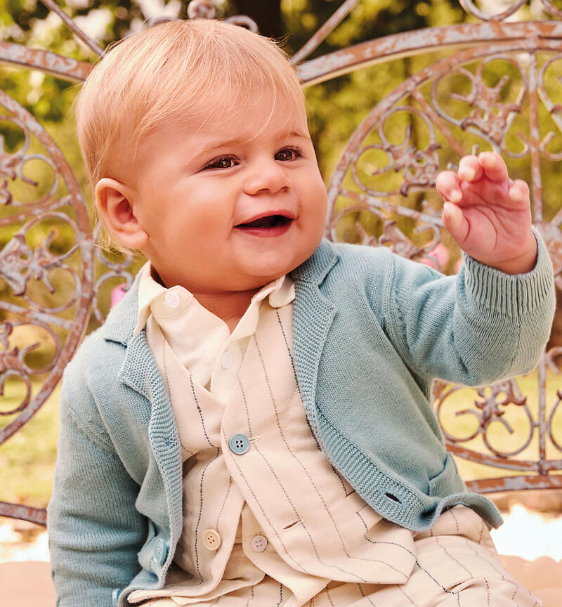Minibanda baby cardigan VERDE ACQUA-3955