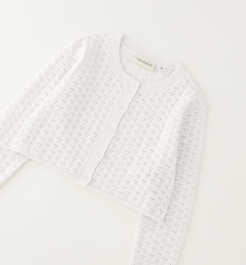 Girls' cardigan BIANCO-0113