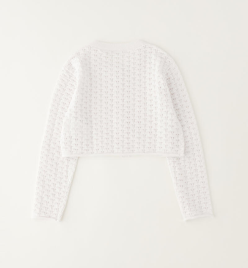Girls' cardigan BIANCO-0113