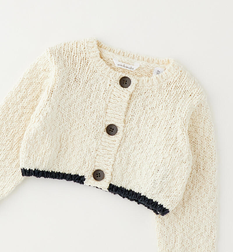 Baby girl cotton cardigan BEIGE-0151