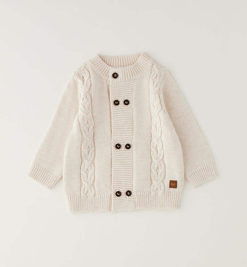 Cardigan neonato Minibanda BEIGE MELANGE-8830