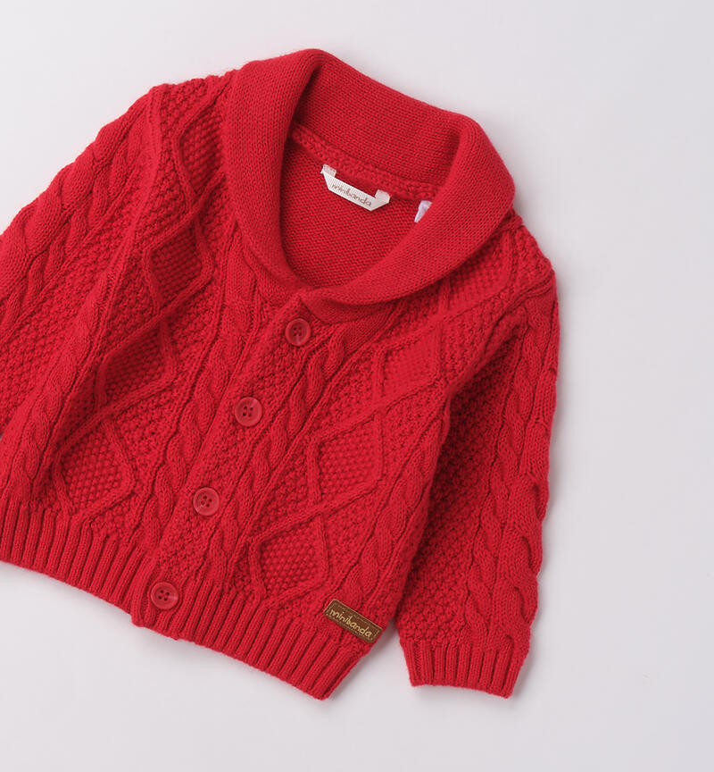Cardigan neonato Minibanda ROSSO-2253