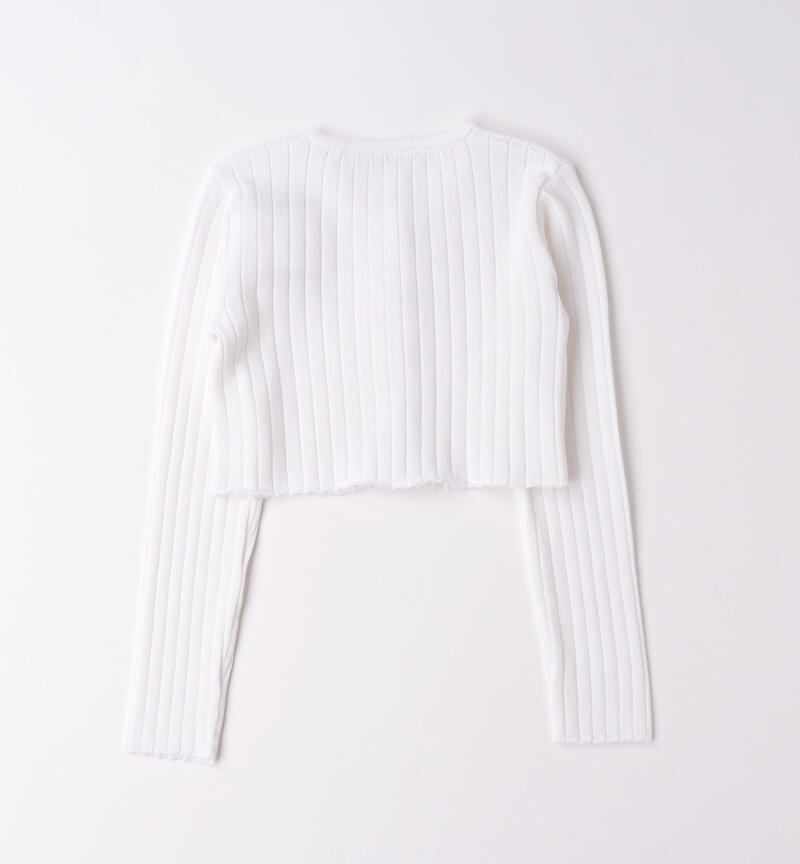 Cardigan for girls BIANCO-0113