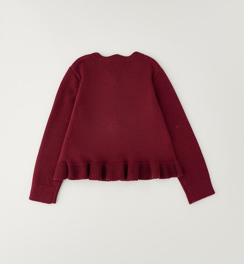 Cardigan per bambina PRUGNA-SILVER LUREX -8063