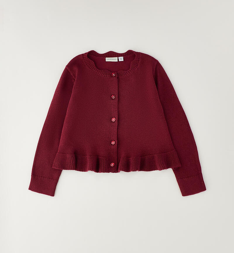 Cardigan per bambina PRUGNA-SILVER LUREX -8063