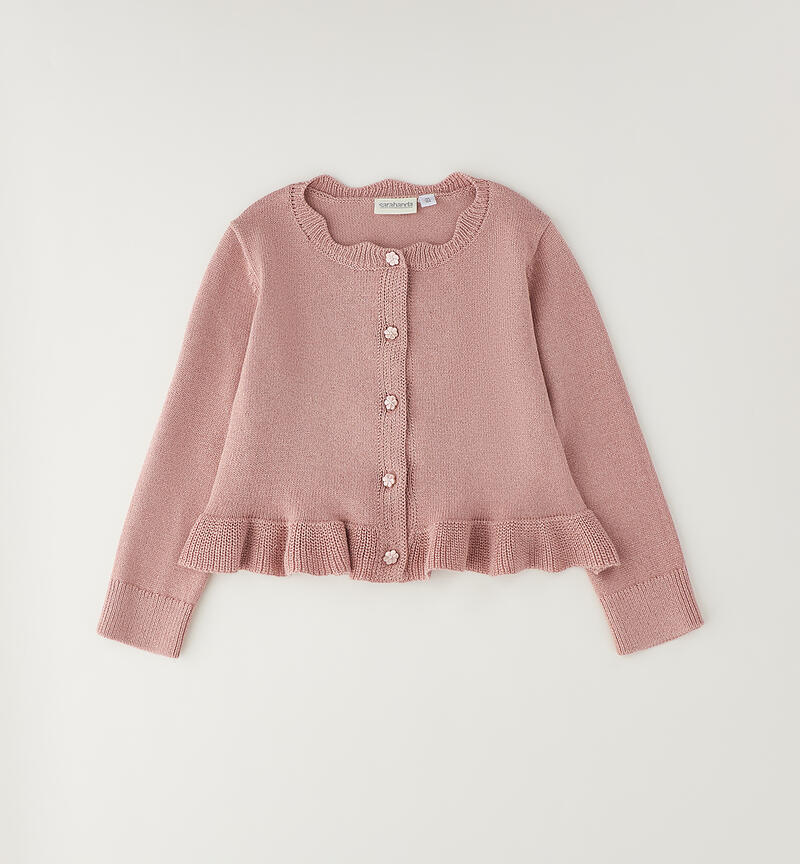 Cardigan per bambina ROSA-SILVER LUREX-8205