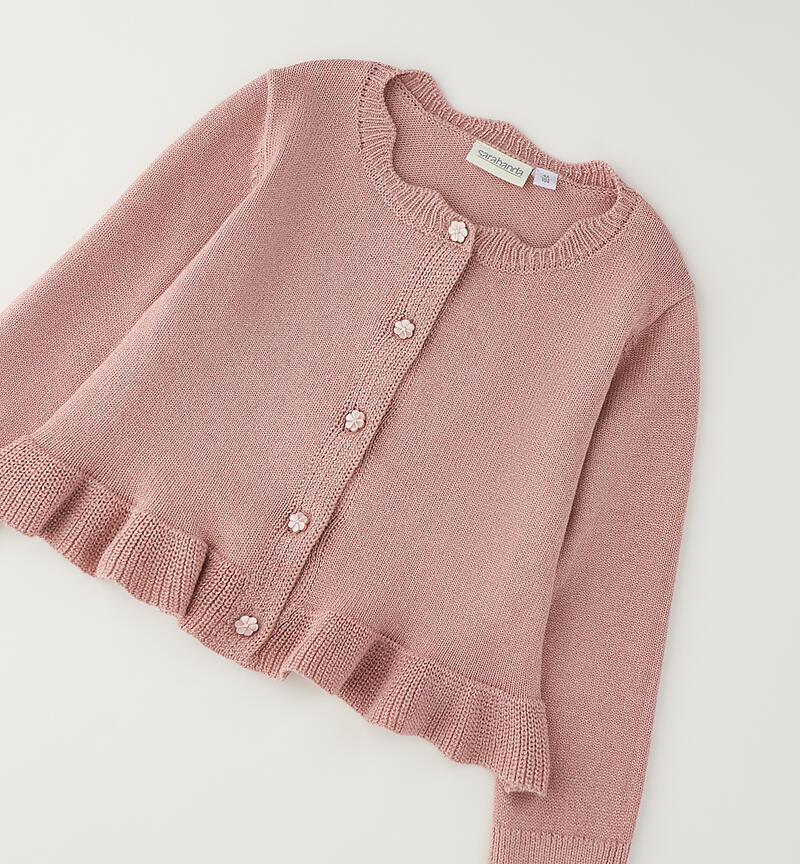Cardigan per bambina ROSA-SILVER LUREX-8205