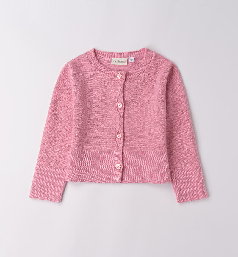Cardigan per bambina ROSA MELANGE -8952