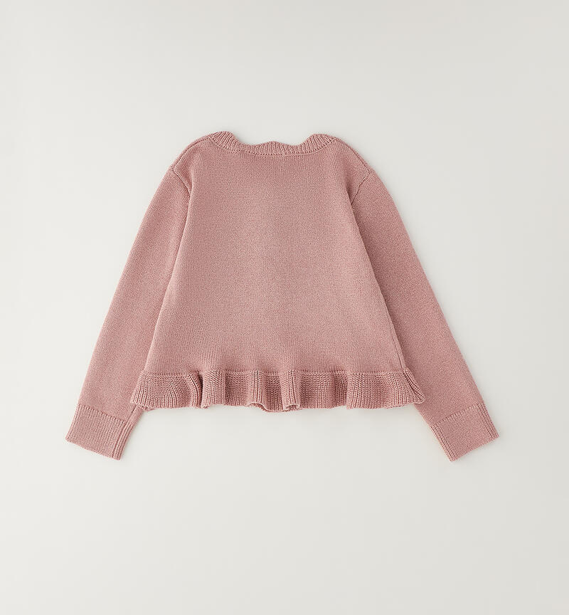 Cardigan per bambina ROSA-SILVER LUREX-8205