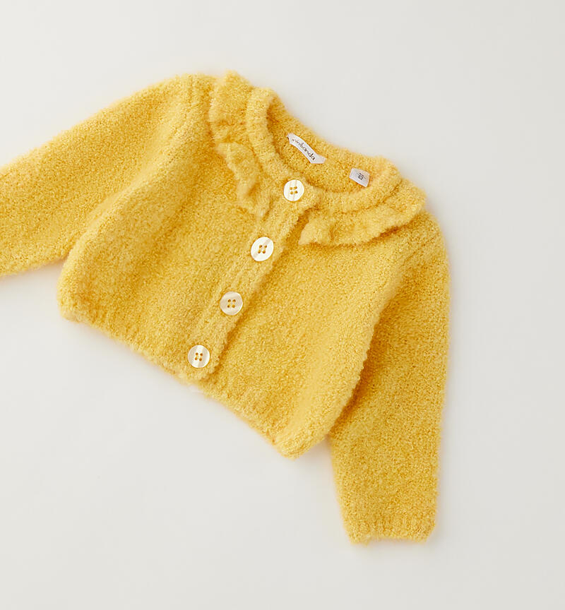 Minibanda baby girl cardigan GIALLO-1624