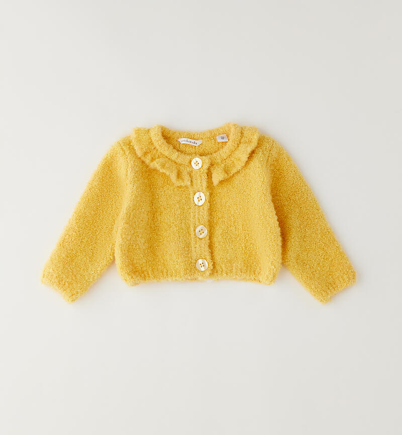 Minibanda baby girl cardigan GIALLO-1624