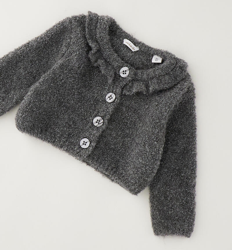 Minibanda baby girl cardigan GRIGIO MELANGE-8970