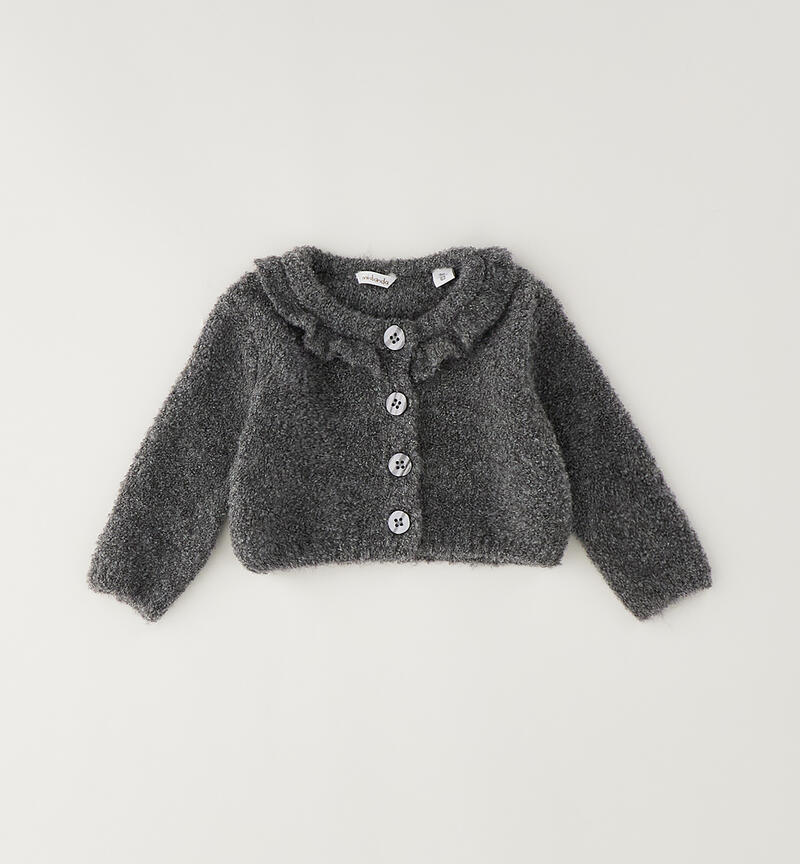 Minibanda baby girl cardigan GRIGIO MELANGE-8970